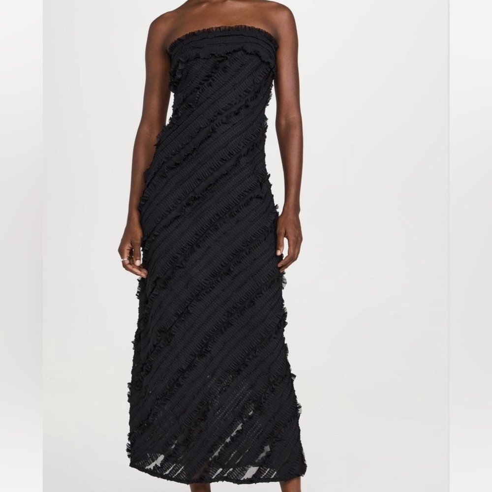 NWT Shopbop Endless Rose Strapless Black Dress